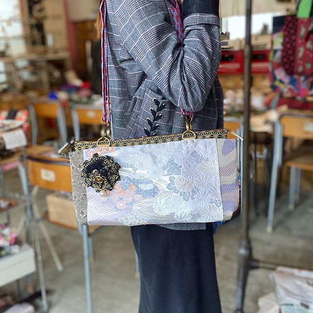 新作】帯リメイクバッグ×畳縁のコラボです | ハンドメイドワーク