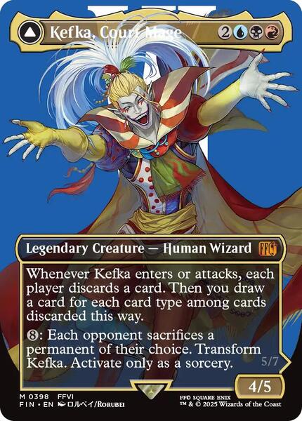 Kefka, Court Mage (0398) (Borderless) - FINAL FANTASY - Magic: The