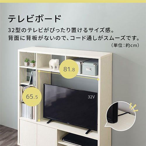 楽天市場】本棚 TV台 テレビ台 棚 ラック 扉付き オープン A4ファイル