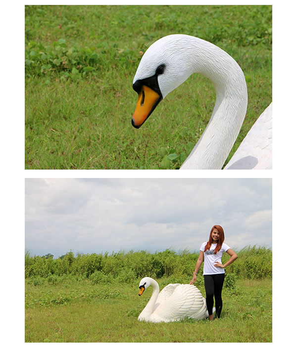 楽天市場】白鳥 Swan 強化プラスチック (FRP) アートオブジェ リアル