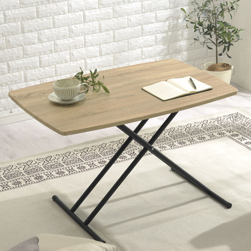 楽天市場】ダイニングテーブル 高さ調節 伸縮 低め ロータイプ ダーク