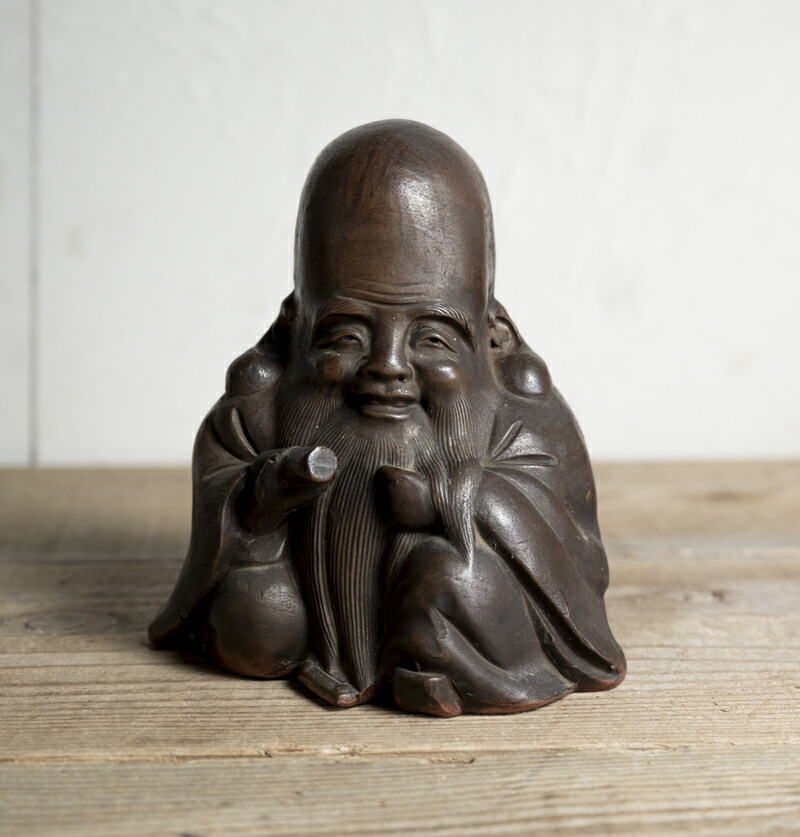 楽天市場】骨董○備前焼寿老人像○福禄寿 / 七福神 | 明治時代頃-19