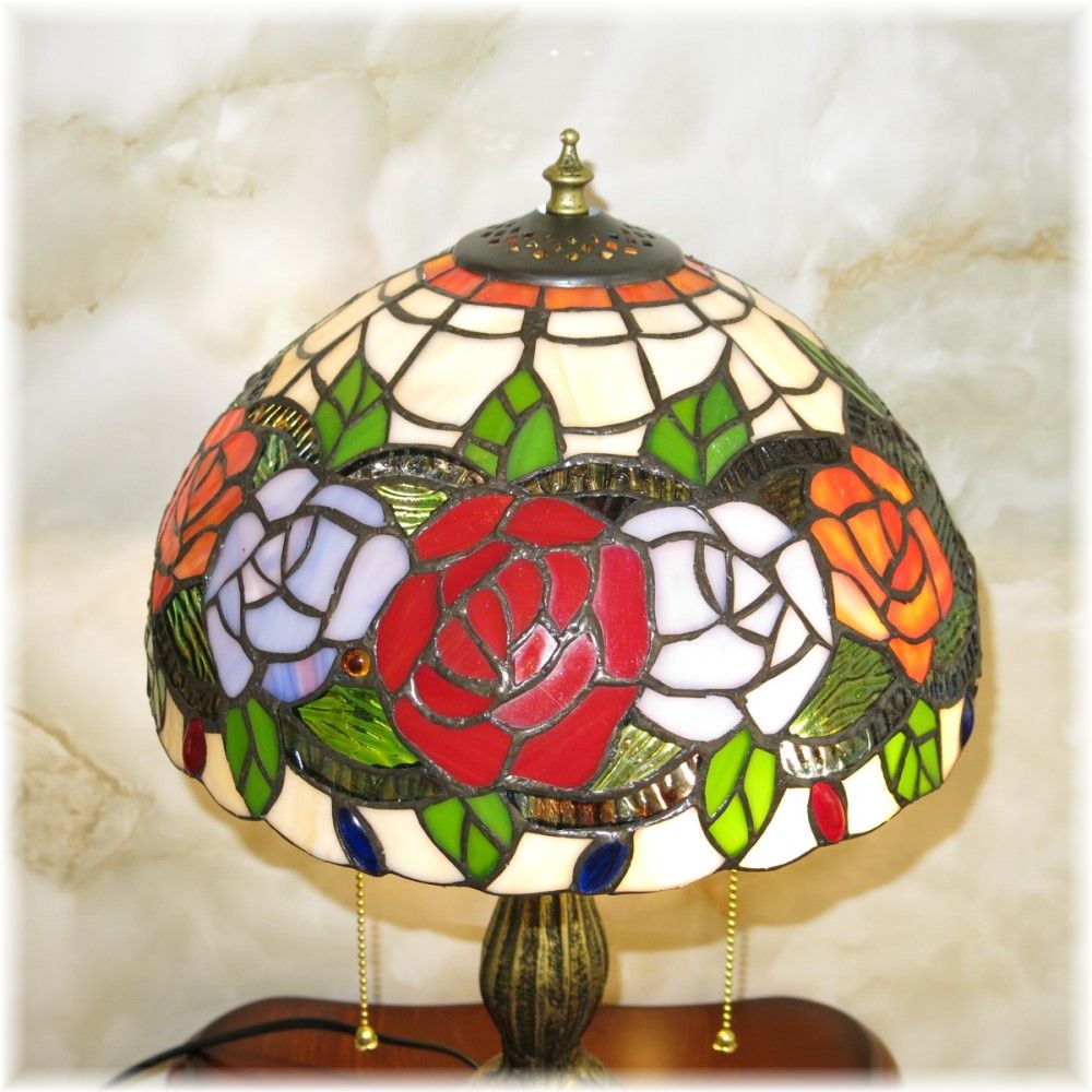 楽天市場】【期間限定pt3倍】 ステンドグラス ランプ 卓上 led