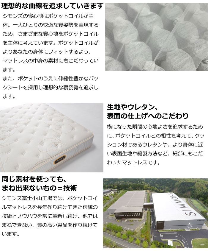 楽天市場】開梱設置配送 シモンズ ベッド シグネチャー ピロートップ