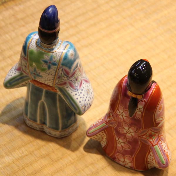 楽天市場】九谷焼 ひな人形 陶幸6.5号立雛人形 青九谷青海波K6-1594