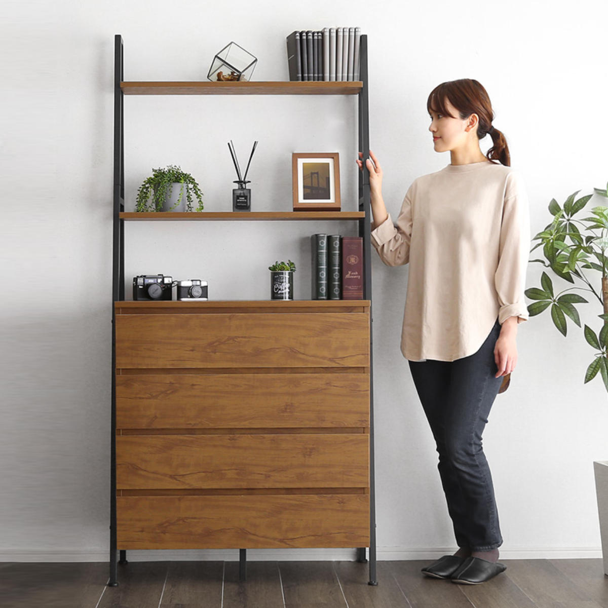 楽天市場】チェストラック 約幅82.5cm ヴィンテージ調 ワイドチェスト