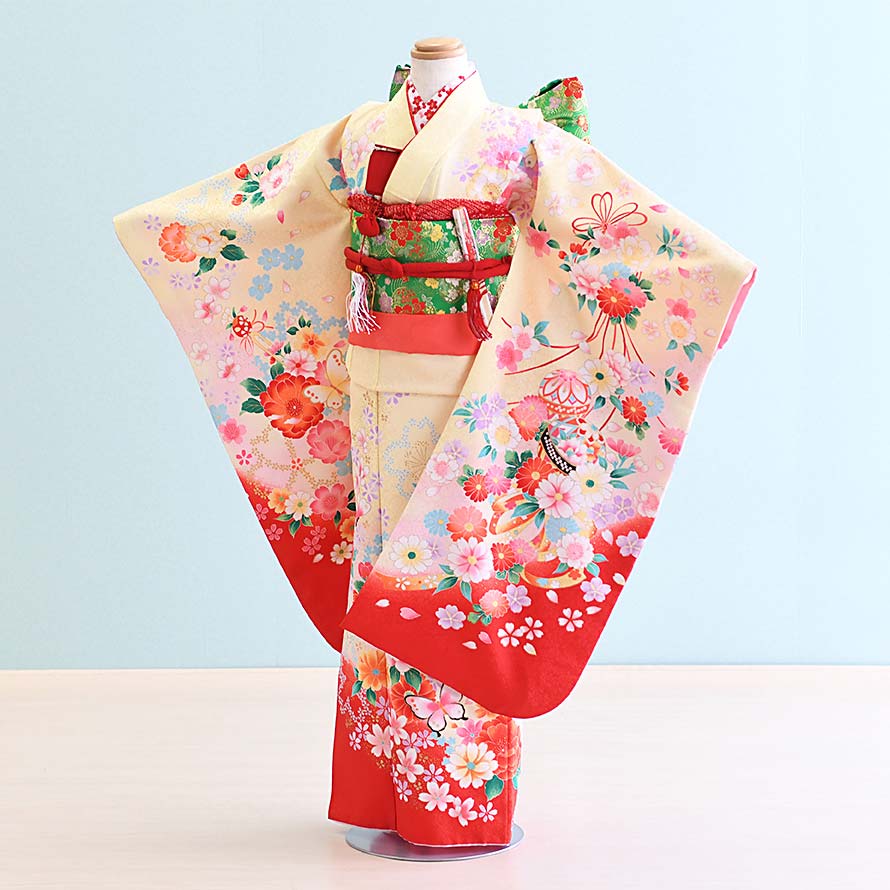 楽天市場】蝶（七五三7歳）（着物セット｜和服）：キッズファッション