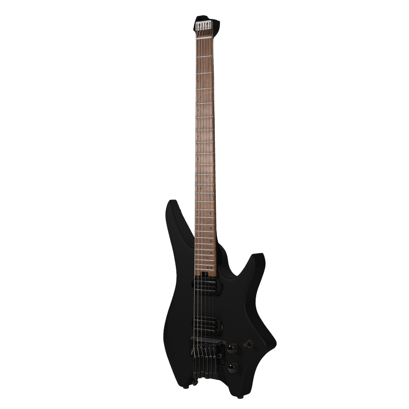 Hex N500P S/BK Electric Guitar with Deluxe Bag, Black