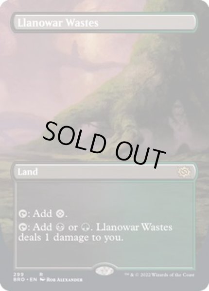 FOIL)(フルアート)ラノワールの荒原/Llanowar Wastes《英語》【BRO】