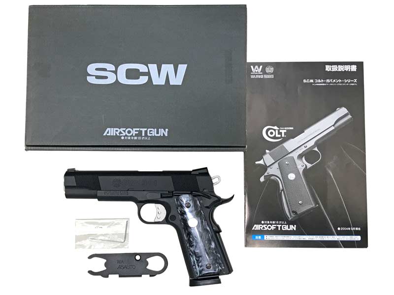 WA] SCW S&W SW1911 ブラック ガスブローバック グリップカスタム