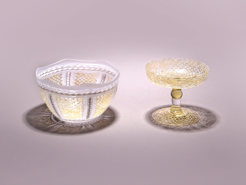 ガラス工芸潮工房・江波冨士子さんから作品が届きました (2024/11