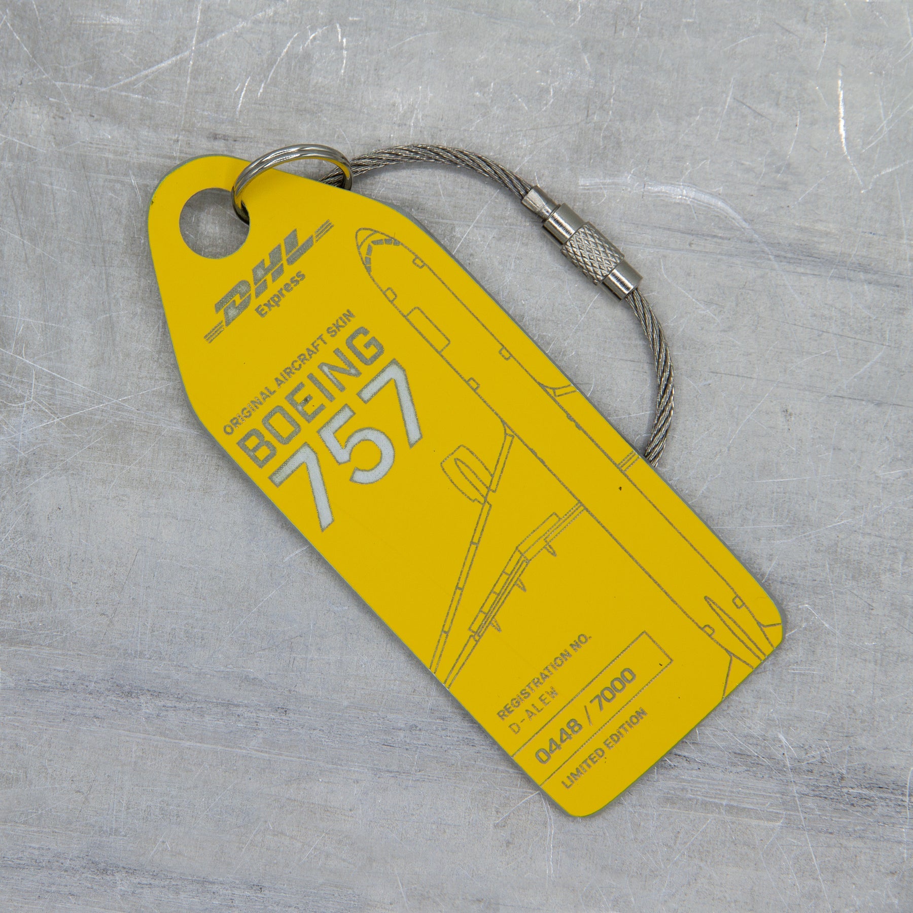 Aviationtag DHL Boeing B757 D-ALEW in Yellow - Aviamart