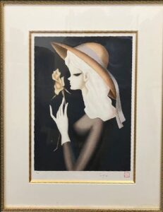 東郷青児「花の帽子」 の買取実績｜新潟県燕市 油絵・油彩画