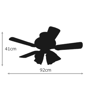 5 Blade ceiling fan 4 Light BR BRID[メルクロス]製シーリングファン