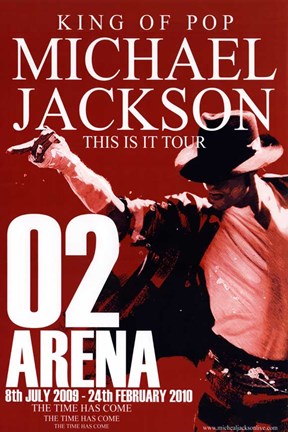 Michael Jackson - RARE Concert Poster - This Is It Tour - 02 Arena