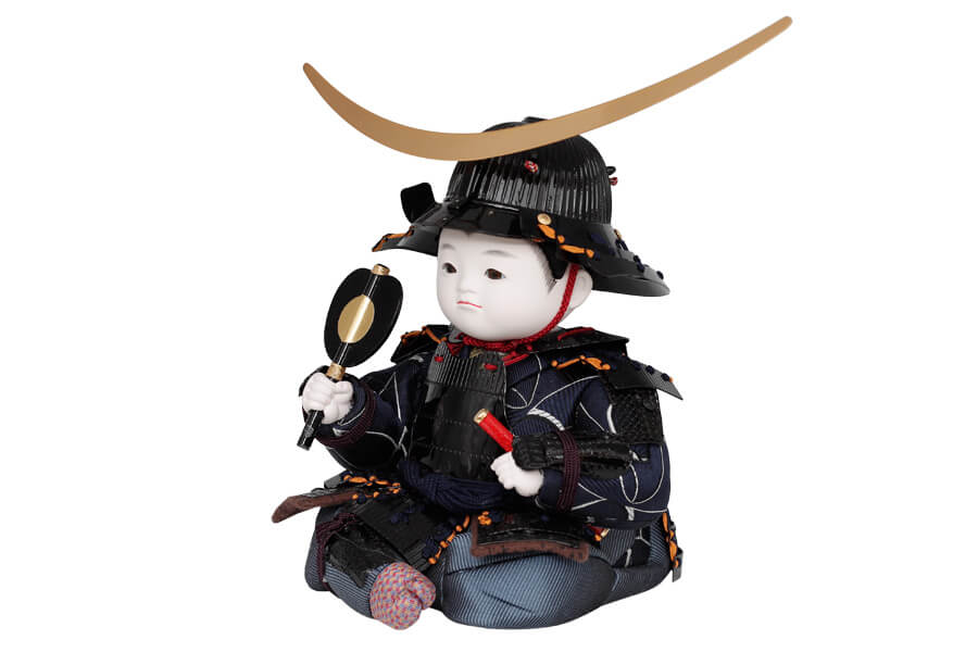コンパクトな五月人形のひととえ｜政宗｜座り武者人形単品