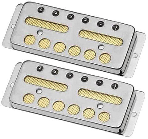 Lollar Gold Foil Surface Mount Pickup Set, Nickel | Humbucker Music