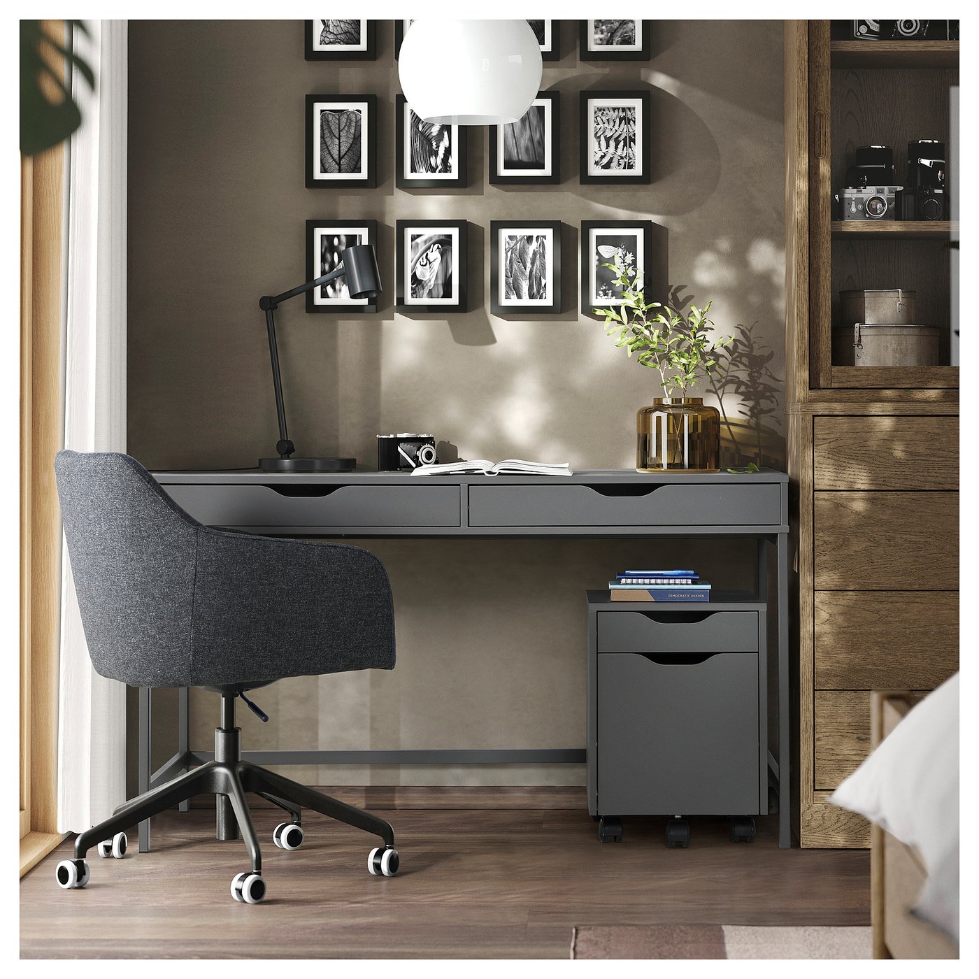 ALEX アレクス デスク, ダークグレー, 132x58 cm - IKEA