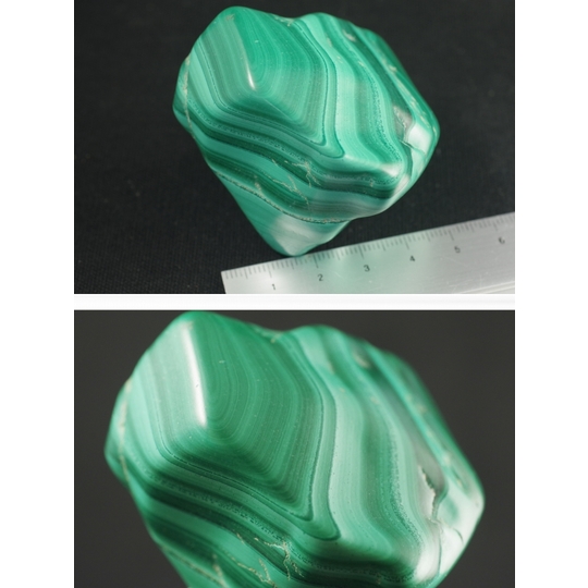 マラカイト（孔雀石）原石磨き 198g 天然石販売 名取貴石 天然石