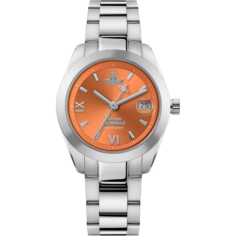Vivienne Westwood Ladies Fenchurch Orange Dial Bracelet Watch VV292ORS