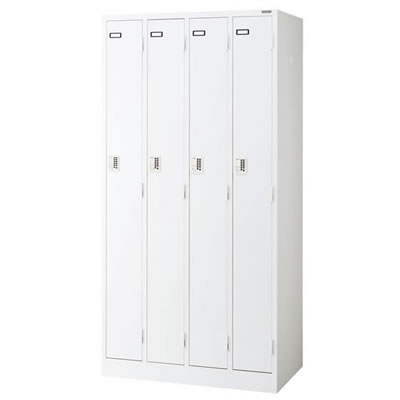 S-74H-W ライオン事務器 4人用（2列2段）スチールロッカー S 幅608