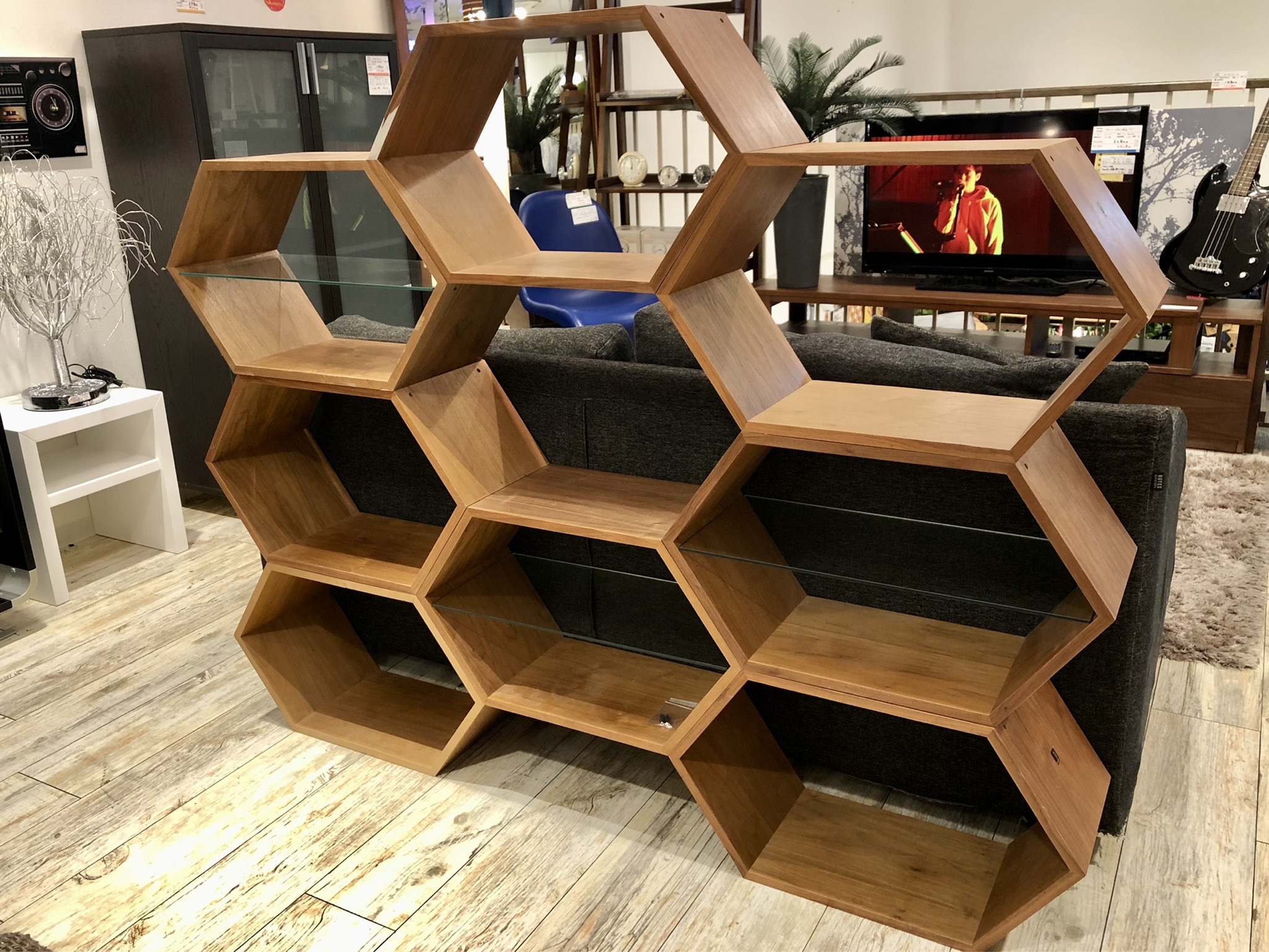 Boom社（アメリカ） hive cube shelf / ハイブキューブシェルフ 六角形
