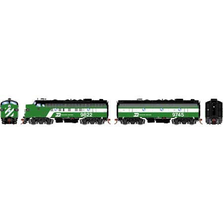 Athearn ATHG19537 F9A F7B BN Burlington Northern Passenger Service