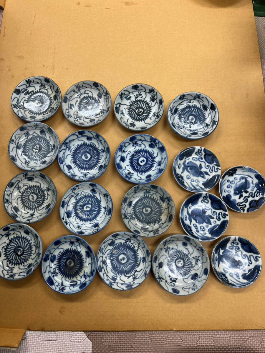 Yahoo!オークション - 唐物 青華なずな文 豆皿 径10.5cm 18枚 古美術