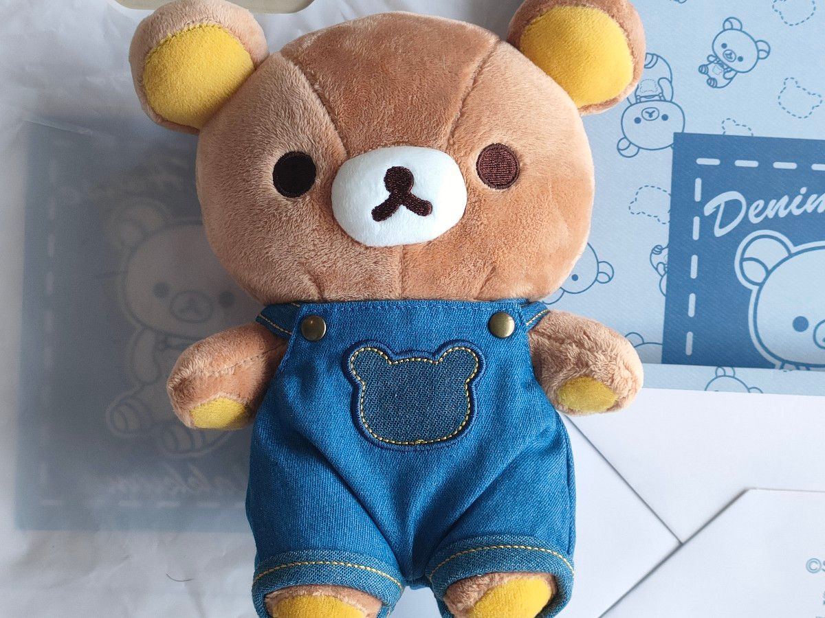 リラックマデニムハウス限定】リラックマ ぬいぐるみ 袋二種付き