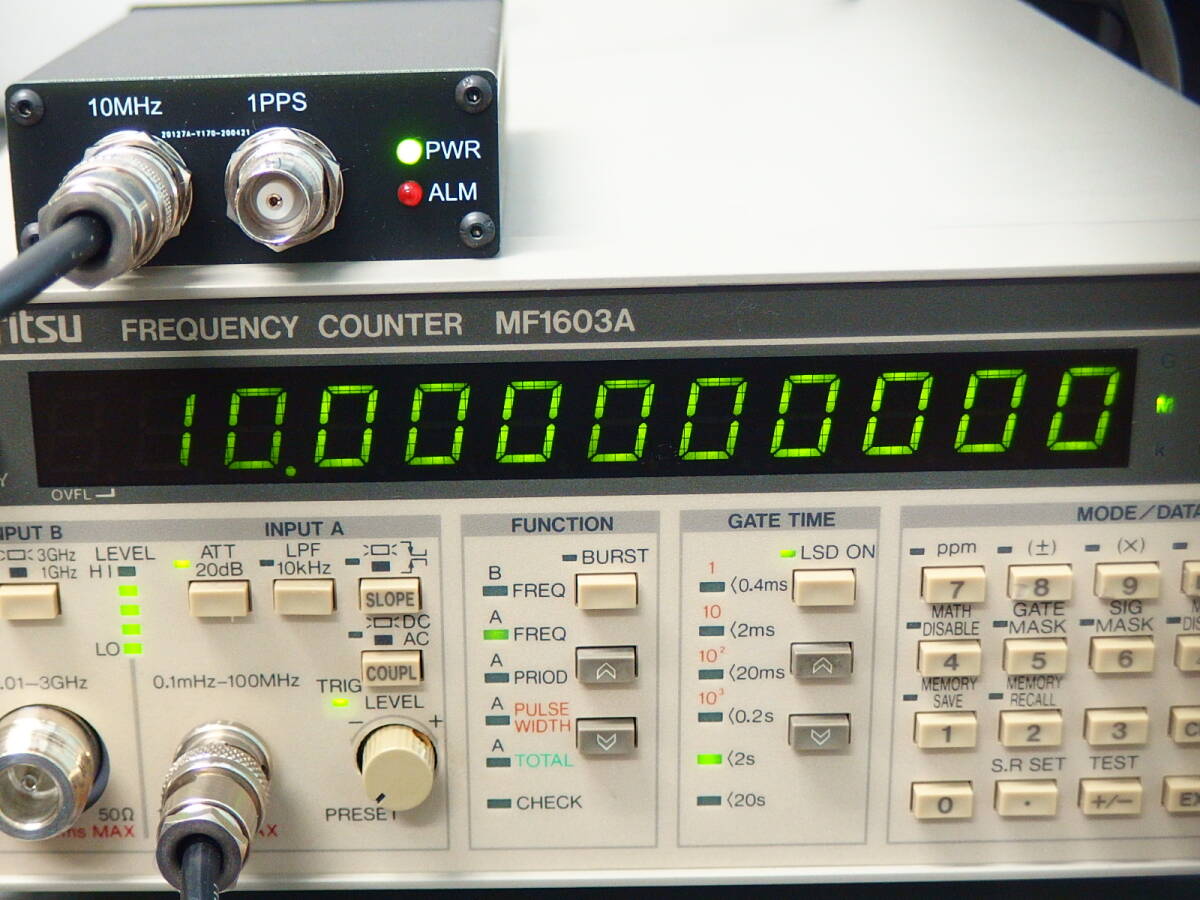 周波数カウンター/3GHz/アンリツ/MF1603A/超高安定タイムベース/BNC