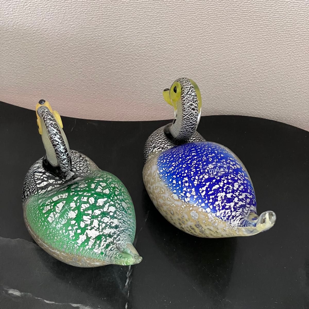 鳥 置物 カモ アヒル ムラーノmurano ベネチアングラス ベネチアン