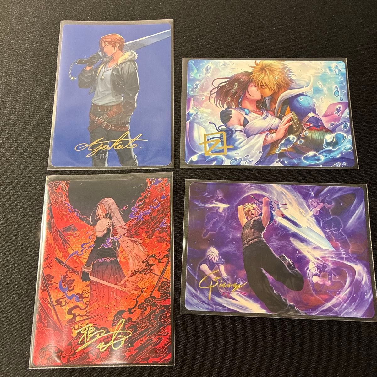 MTG ファイナルファンタジー サイン 箔押し アートカード 4枚セット