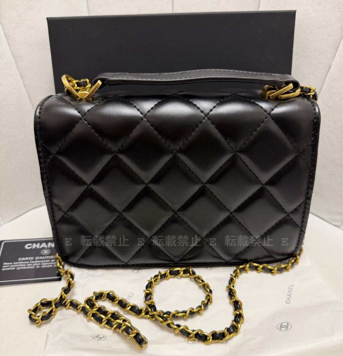 未使用 CHANEL ノベルティ キルティングバッグ BOX型 持ち手付き