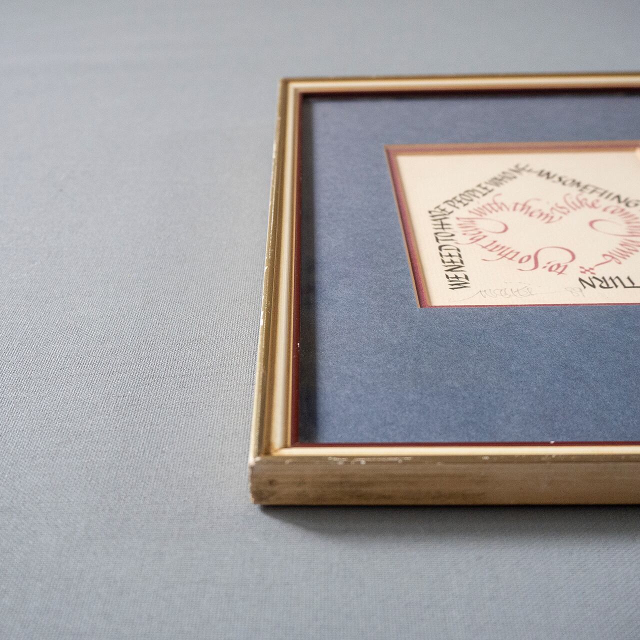 unknown vintage Framed text art | CERA STORE