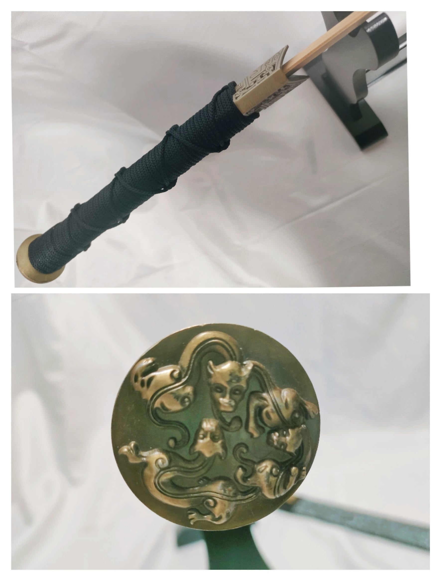 漢剣 白黒鞘 竹光刀身 模造刀 中国剣 | 張安堂 本店
