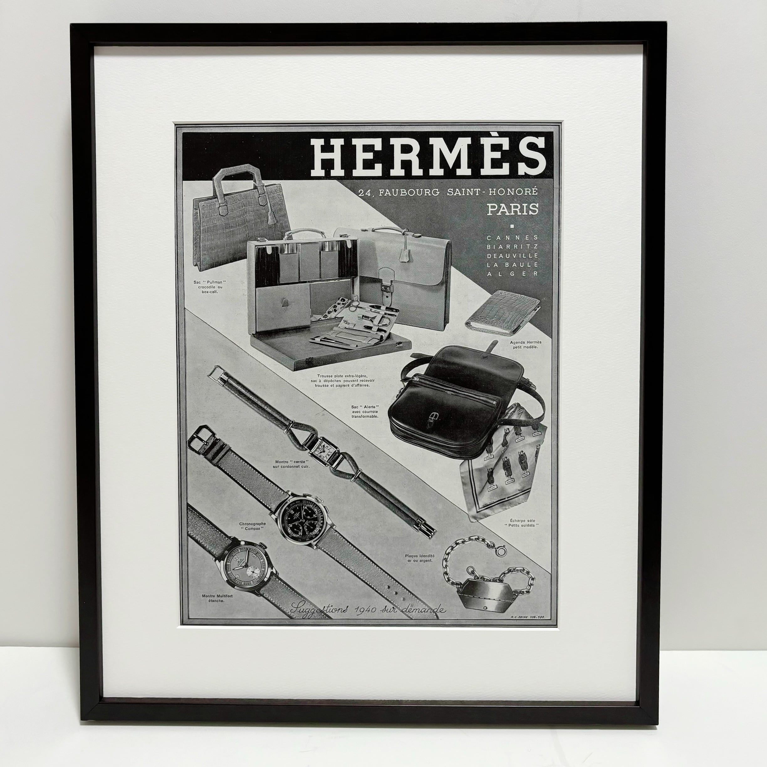 1939 広告＞HERMES エルメス ポスター ヴィンテージ アートポスター