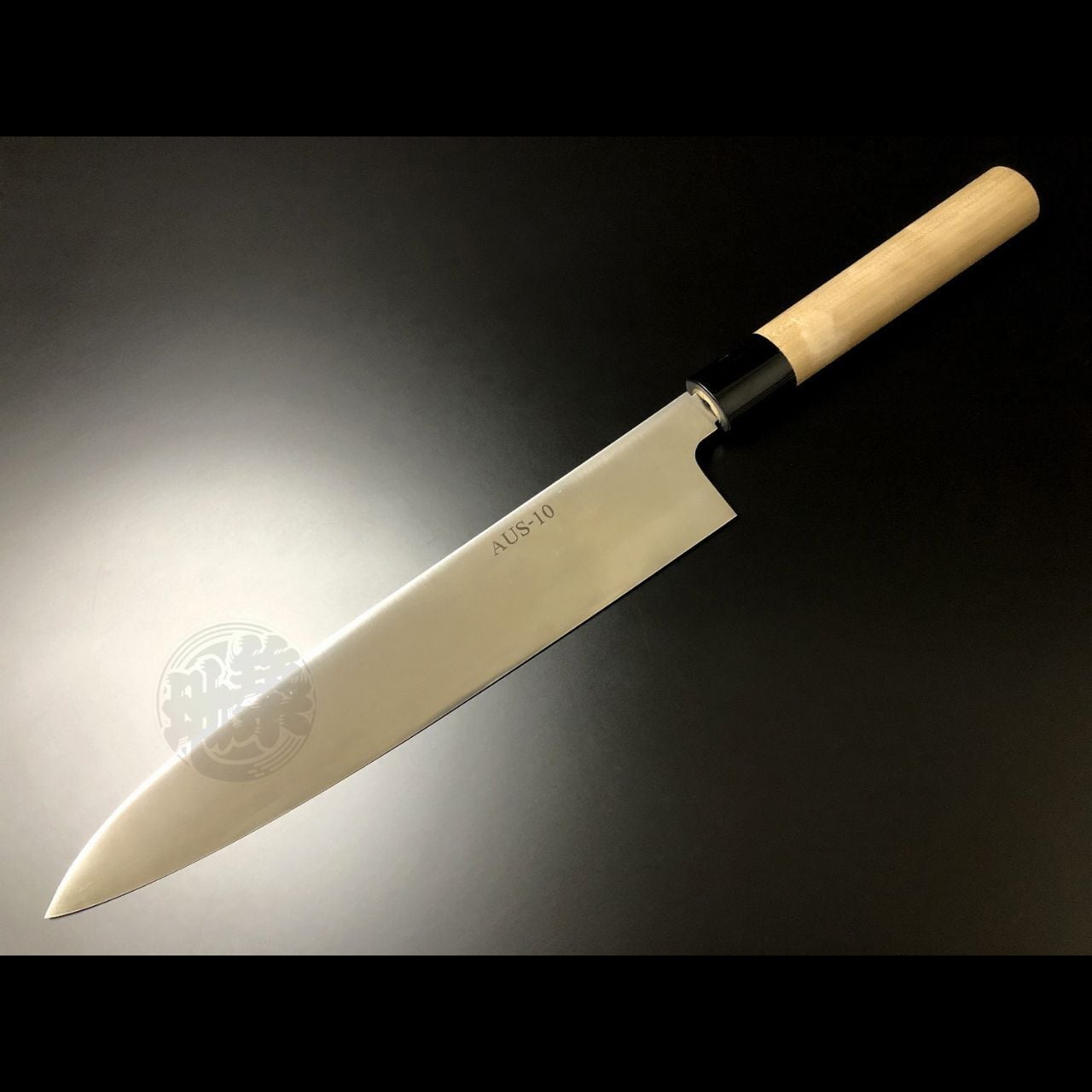有次 包丁 牛刀 A和式 270mm 日本製 AUS-10鋼 Aritsugu 朴の木柄 築地