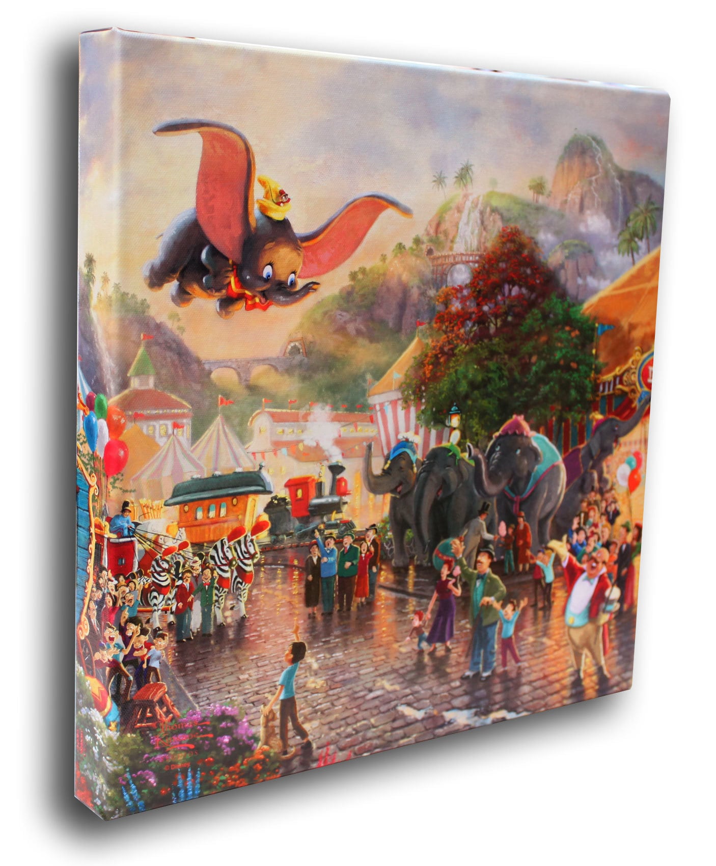 ディズニー「ダンボ」作品証明書 展示用フック付キャンバスジークレ