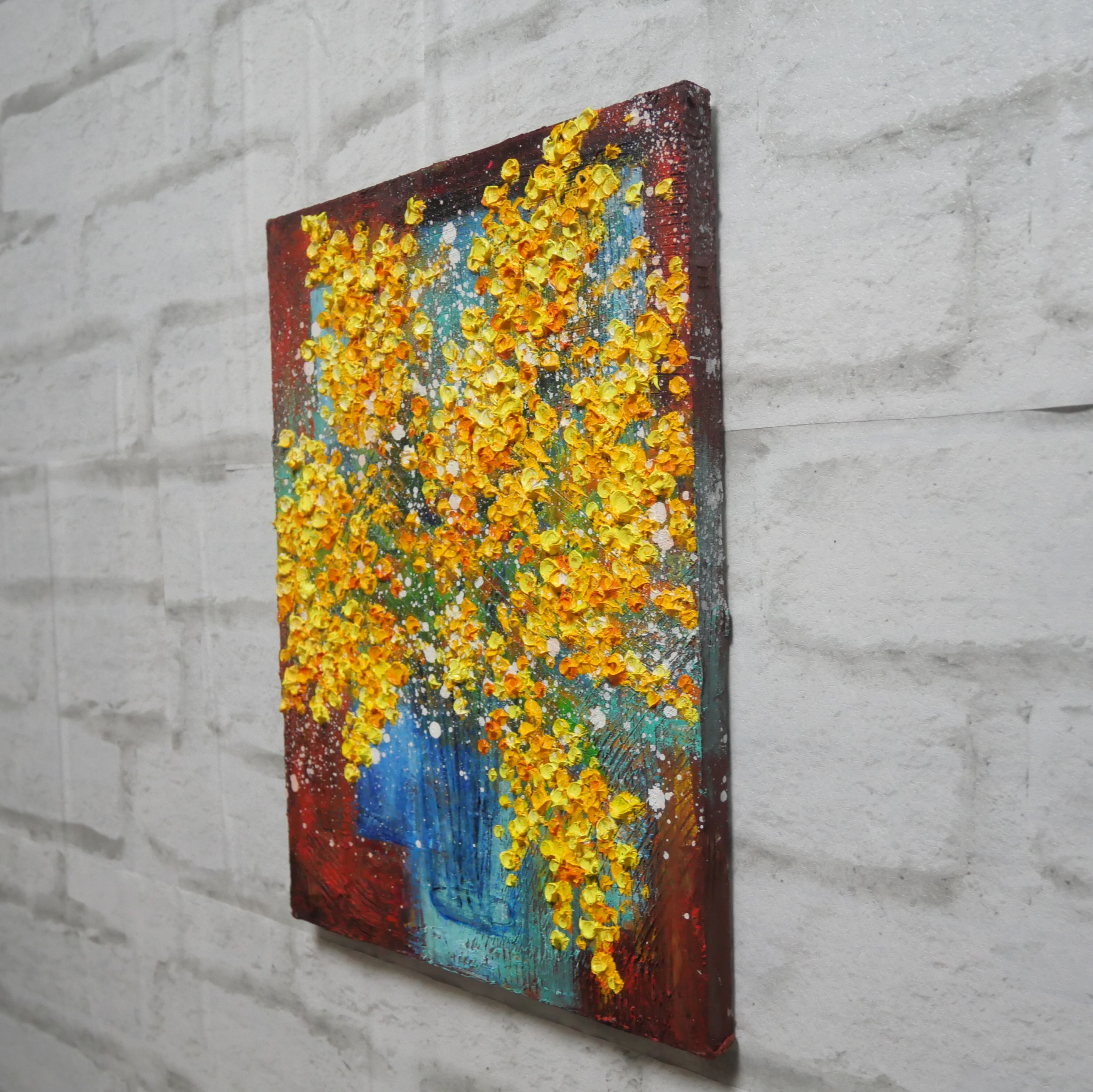 油絵 油彩 油彩画 絵 絵画【ミモザ】 | HIROSHI1990