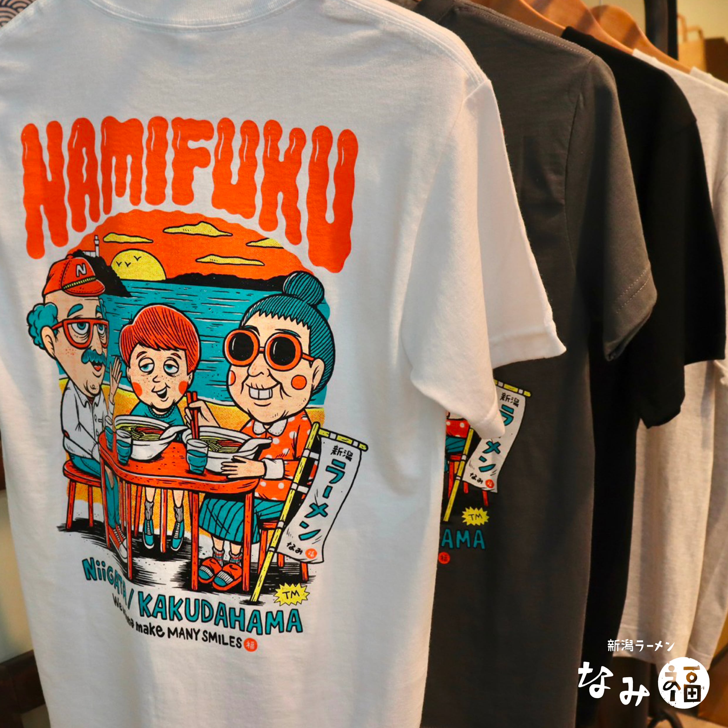 TM paint NAMIFUKU Tシャツ（WHITE）【通常便】 | 新潟ラーメン なみ福