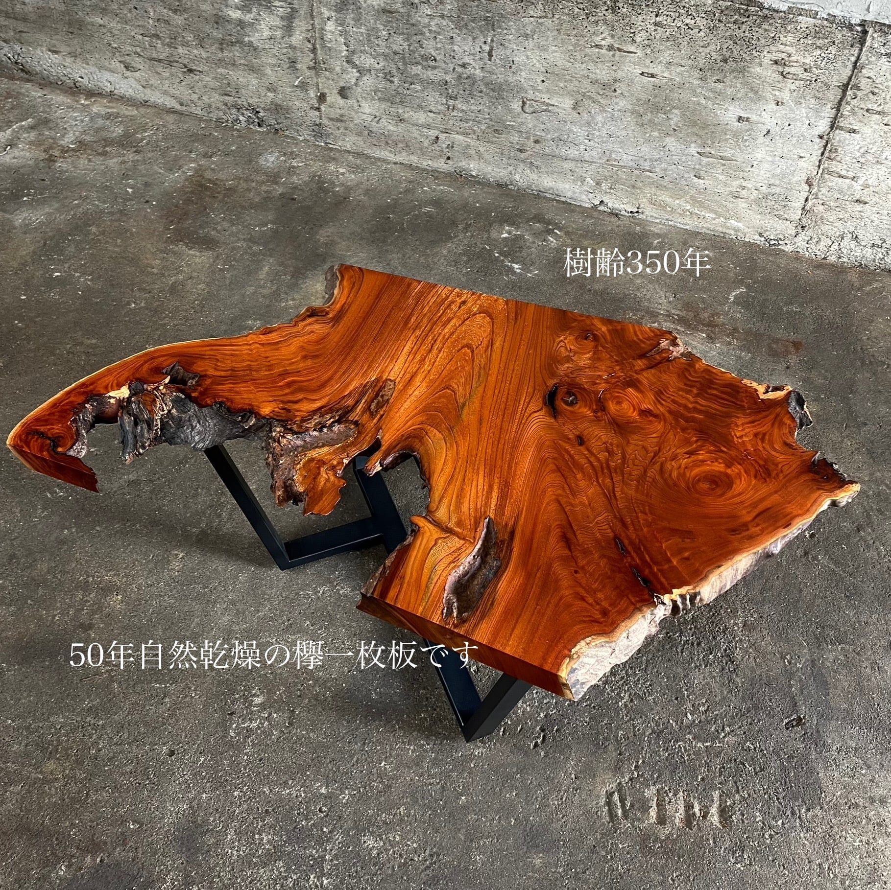 欅の巨木 一枚板ローテーブル | カラバ（Carabas®︎）