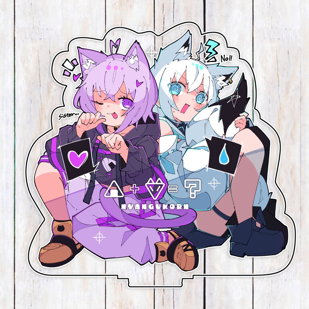 白上フブキ、猫又おかゆ「にゃんぐこーん」アクリルフィギュアスタンド