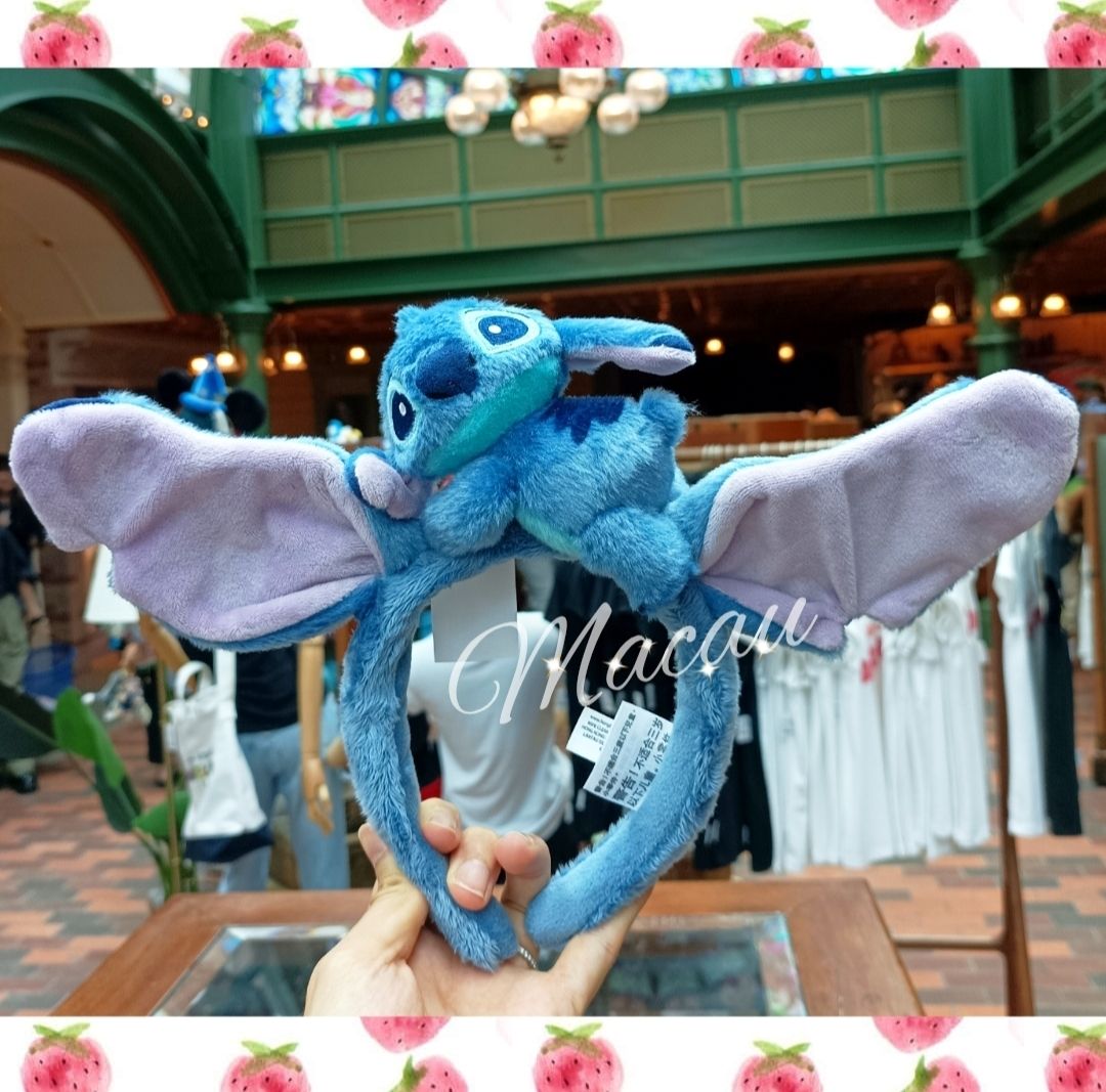 香港ディズニー限定☆スティッチ ぬいぐるみカチューシャ (Disney/ヘア