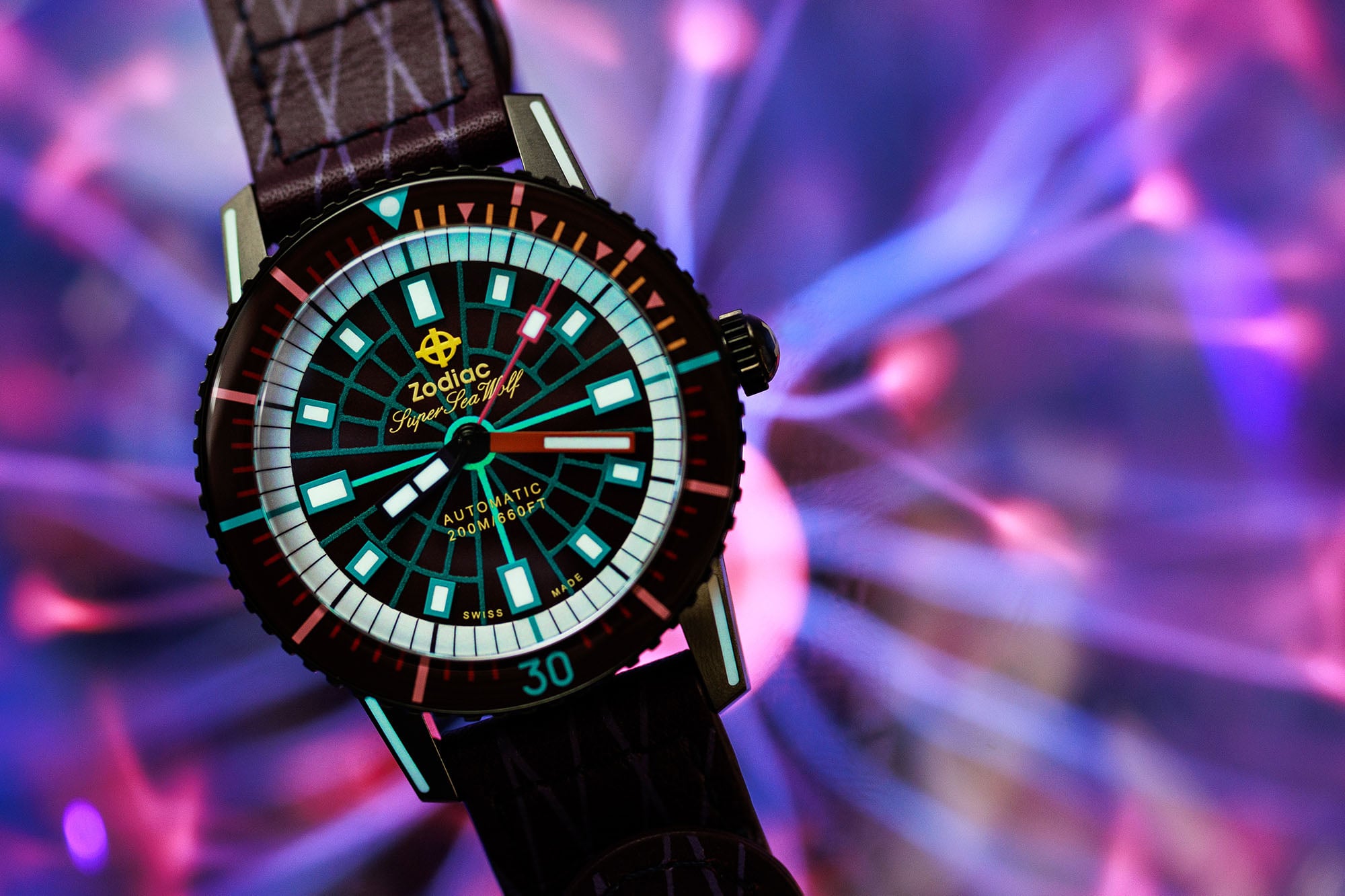 Zodiac x Worn & Wound Super Sea Wolf Laser tag Ultraviolet