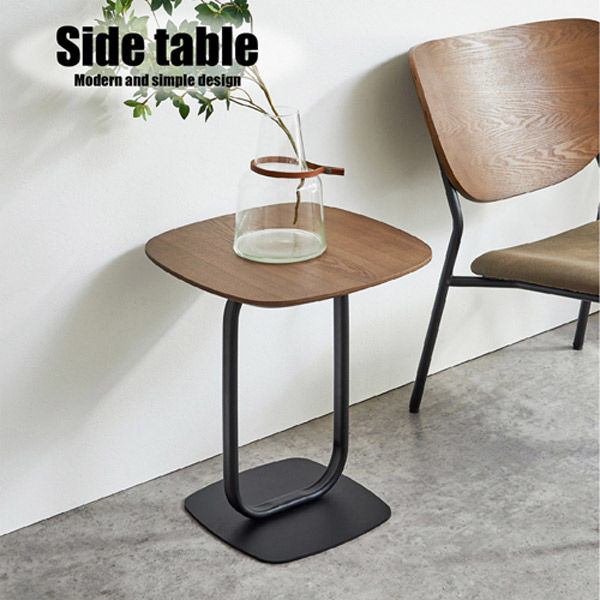 軒先渡し】後藤家具物産 サイドテーブル ブラックアイアン 幅400×奥行