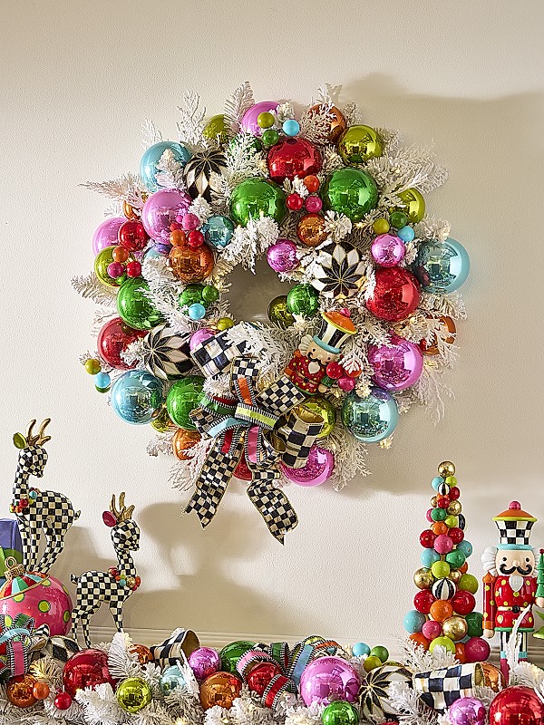 MacKenzie-Childs Confetti Christmas Wreath | Saks Fifth Avenue