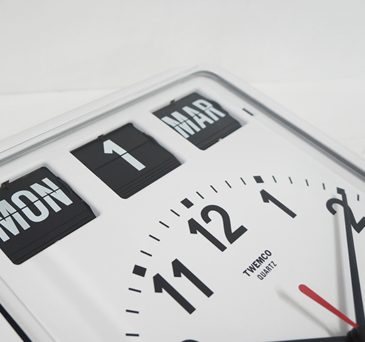 TWEMCO Wall Clock Flip Perpetual Calendar BQ-12A White | eBay