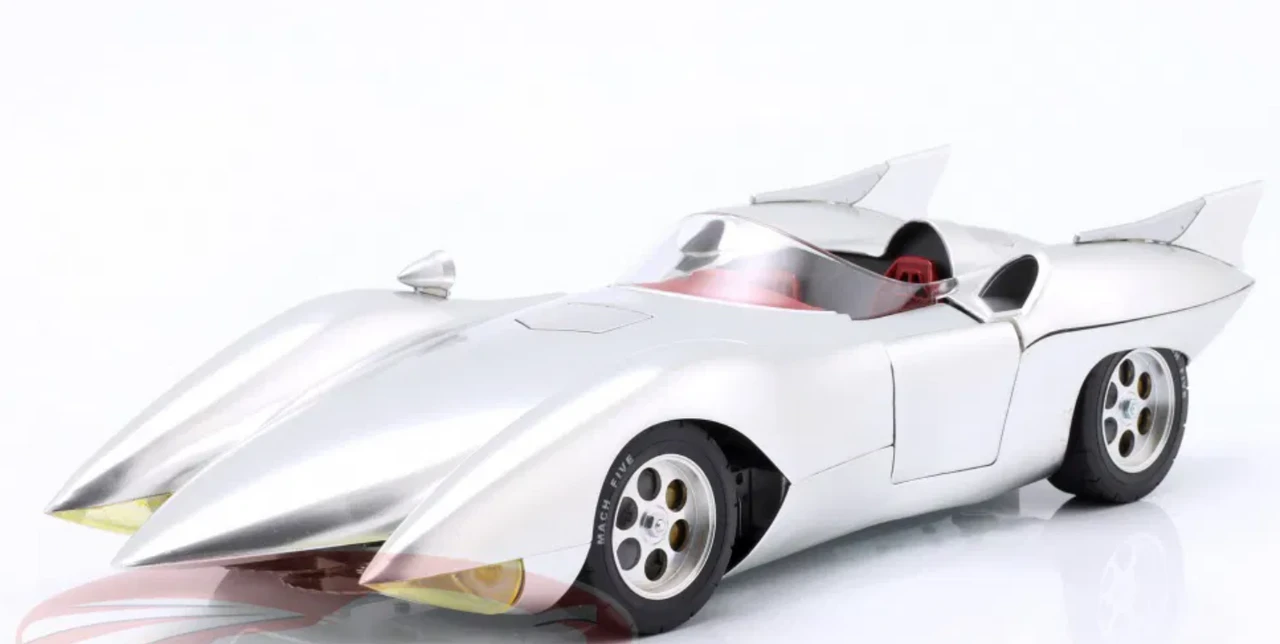 1/18 Schwyn Haas Hamilton Speed Racer Mach 5 (Silver Metallic) Car