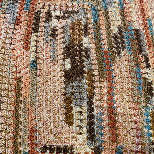 ブランケット マルチカバー 長方形 手編み カラフル ハンドメイド