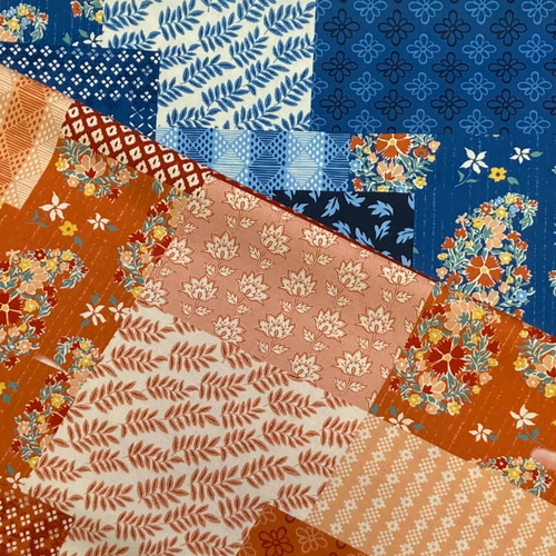 おしゃれなパッチワーク柄2色セット」Cadenceシリーズ moda 生地